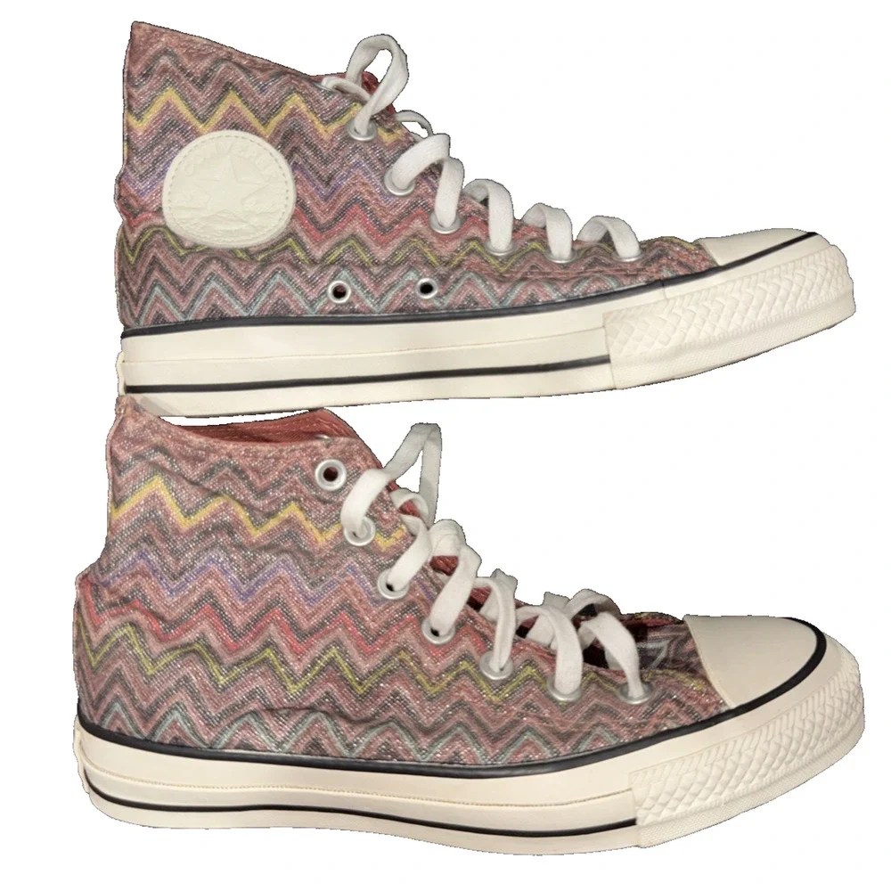 Converse x Missoni Chuck Taylor High Tops Women 7 Men 5 - Picture 8 of 8